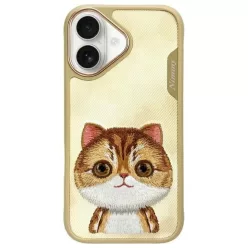   Nimmy Nagyszemű Kedvenc 2.0 Macska tok iPhone 16 - Zöld tok