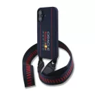 Red Bull szilikon függőleges logós MagSafe tok + keresztpánt iPhone 16 sötétkék tok