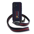 Red Bull szilikon függőleges logós MagSafe tok + keresztpánt iPhone 16 sötétkék tok