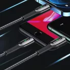 USAMS Fonott USB-C - Lightning Okos Áramtalanító 20W PD Kábel 1.2m sötétzöld SJ