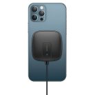 USAMS CD159 W1 Extra vékony MagSafe vezeték nélküli Qi mágneses töltő 15W fekete