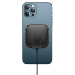   USAMS CD159 W1 Extra vékony MagSafe vezeték nélküli Qi mágneses töltő 15W fekete