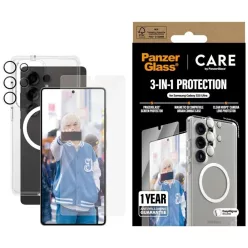   CARE by PanzerGlass Flagship 3in1 Tok + Üvegfólia + Lencsevédő Készlet Samsung Galaxy S25 Ultra számára