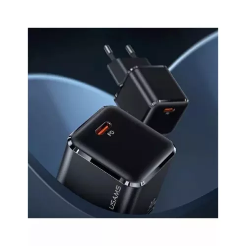 USAMS T45 mini hálózati töltő adapter  1xUSB-C 30 W PD3.0 Gyorstöltés fehér (US-CC148)