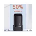 USAMS T46 hálózati töltő adapter 1xUSB-C + 1xUSB 33W PD3.0 + QC3.0 Gyorstöltés fehér (US-CC152)