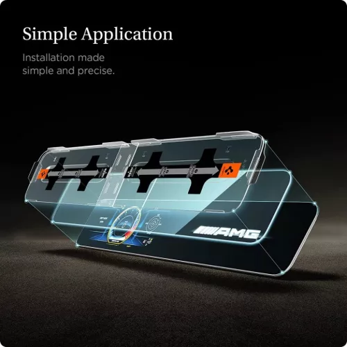 Spigen Glas.TR Ez Fit Kijelzővédő Üvegfólia Mercedes E-class 2020/2021