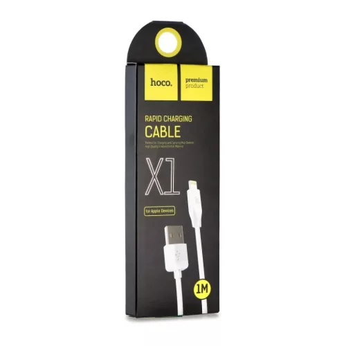 USB-A - Lightning kábel Hoco Rapid X1, 18W, 2.4A, 1m, fehér