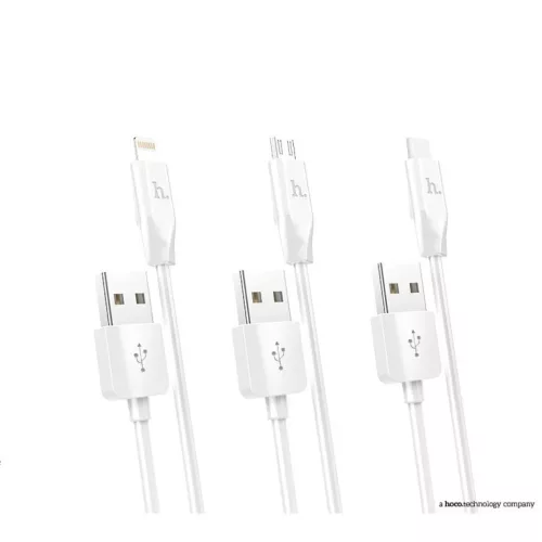 USB-A - Lightning kábel Hoco Rapid X1, 18W, 2.4A, 1m, fehér