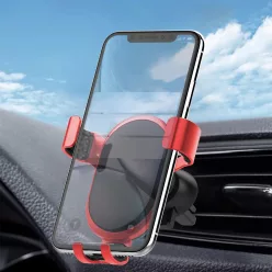   Szellőzőre rögzíthető autós telefontartó LDNIO MG01 Gravity Univerzális fekete/piros