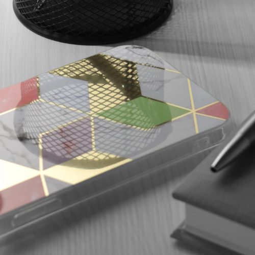 Techsuit - Márványsorozat - iPhone 15 Pro Max - Lila Hex tok