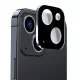 Techsuit - Teljes kameraüveg - iPhone 15 / iPhone 15 Plus - Fekete üvegfólia