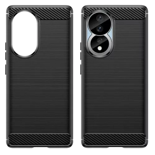 Techsuit - Karbon Szilikon - Honor 90 / Honor 80 - Fekete tok