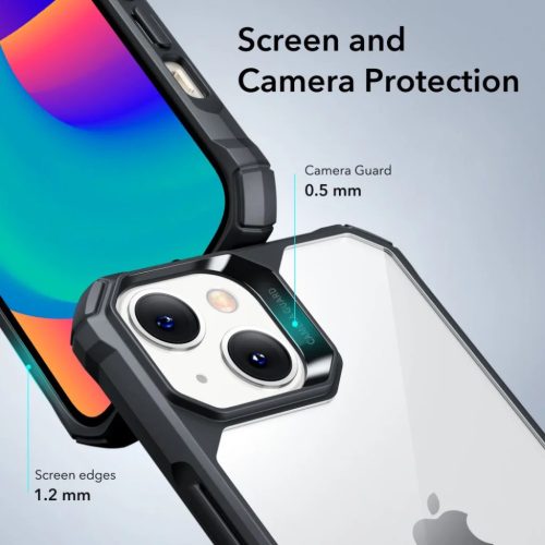 iPhone 14 Plus átlátszó/fekete ESR Air Armor tok