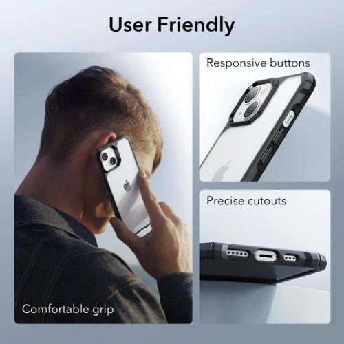 iPhone 14 Plus átlátszó/fekete ESR Air Armor tok