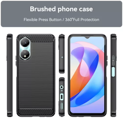 Techsuit - Szén Szilikon - Honor X7b / X7b 5G / 90 OKOS - Fekete tok