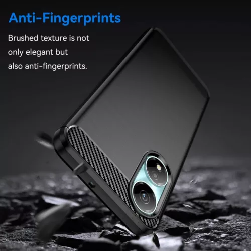 Techsuit - Szén Szilikon - Honor X7b / X7b 5G / 90 OKOS - Fekete tok