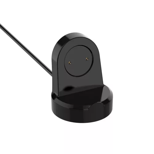 Techsuit - USB Okosóra Vezeték nélküli Töltőkábel (THC4) - Huawei Watch GT/GT2/Honor Watch GS3i-hez, 3,5W, Asztali Tartóval - Fekete.