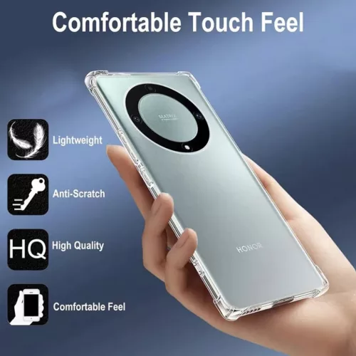 Techsuit - Ütésálló Átlátszó Szilikon - Honor Magic6 Lite - Átlátszó tok