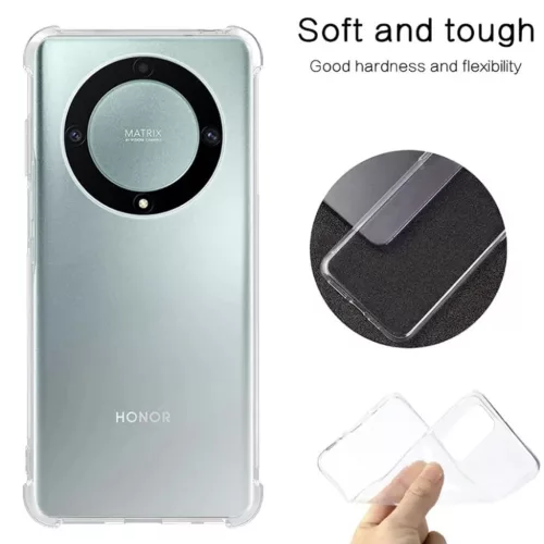 Techsuit - Ütésálló Átlátszó Szilikon - Honor Magic6 Lite - Átlátszó tok