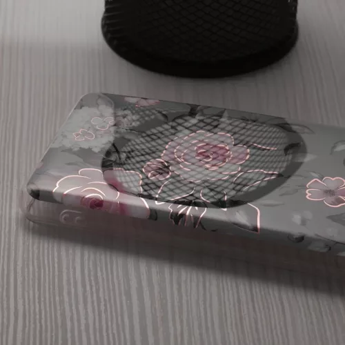 Techsuit - Márvány Sorozat - Honor Magic6 Lite - Ruth Szürke Virága tok