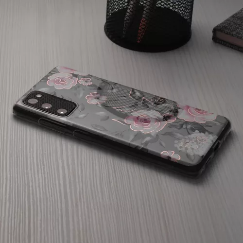 Techsuit - Márvány Sorozat - Honor Magic6 Lite - Ruth Szürke Virága tok