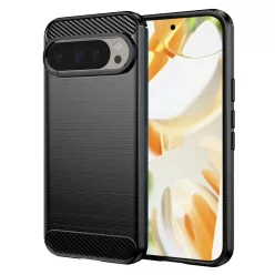   Techsuit - Szén-szilikon - Google Pixel 9 Pro / 9 - Fekete tok