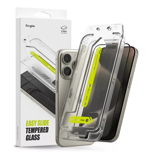 iPhone 15 Pro Max Ringke - Easy Slide Tempered Glass (2 csomag) - Átlátszó üvegfólia