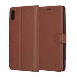 Techsuit - Bőrtok - iPhone XS Max - Barna tok