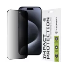 Techsuit - 111D Teljes Ragasztású Adatvédelmi Fólia - iPhone 15 Pro - Fekete üvegfólia