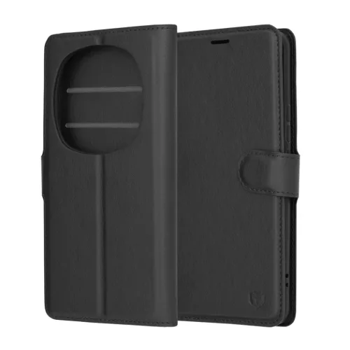 Techsuit - Bőr Folio - Honor Magic6 Pro - Fekete tok