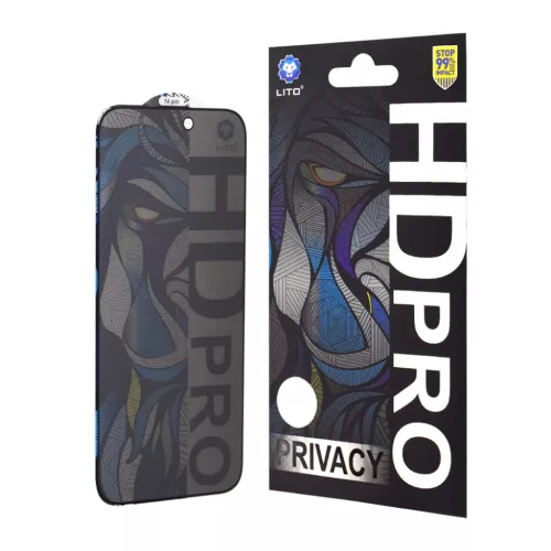 Lito - HD Pro Magánélet Védelme - iPhone 15 Pro - Fekete tok