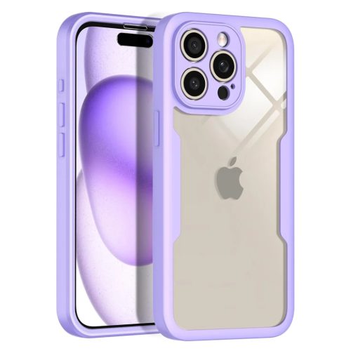 Techsuit - ColorVerse 360 Sorozat + Képernyővédő - iPhone 15 Pro Max - Lila tok