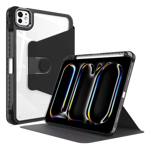 Techsuit - Kristály Tiszta - iPad Pro 11 (2024) - Fekete tok