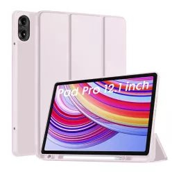   Xiaomi Redmi Pad Pro / Poco Pad Rózsaszín Techsuit Flex Trifold (tolltartóval) tok