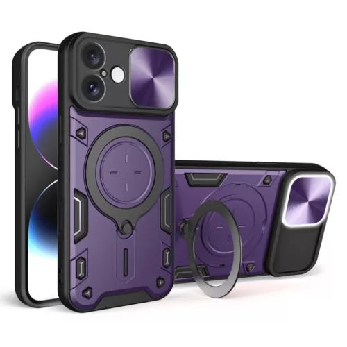 Techsuit - CamGuard Pro - iPhone 16 - Lila tok