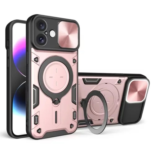 Techsuit - CamGuard Pro - iPhone 16 - Rózsaarany tok