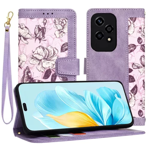 Techsuit - FlipCraft - Honor 200 Lite - Titokzatos Lila tok