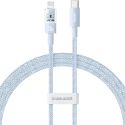   USB-C to Lightning, Gyors töltés 20W, 2m - Galaxy Blue Baseus - Data Cable Gem (P10373001311-01)