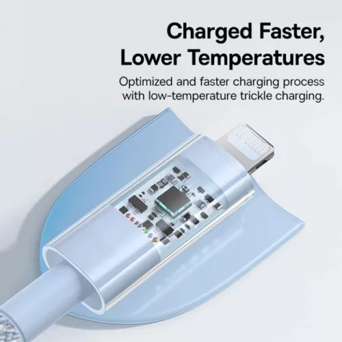 USB-C to Lightning, Gyors töltés 20W, 2m - Galaxy Blue Baseus - Data Cable Gem (P10373001311-01)