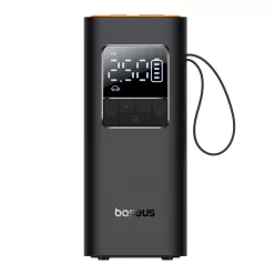   Inflator Pump Super Mini Pro Baseus - kijelzővel, 4000mAh, 50W, Type-C kábel - Fekete