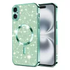 Techsuit - Luxus Csillogó MagSafe - iPhone 16 - Világoszöld tok