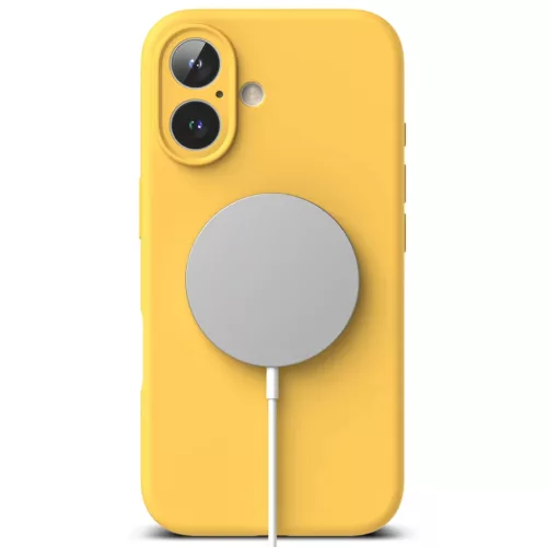 Ringke - Szilikon Mágneses MagSafe - iPhone 16 Plus - Sárga tok