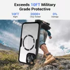 Techsuit - ColorVerse 360 MagSafe Sorozat + Képernyővédő - iPhone 16 Plus - Lila tok