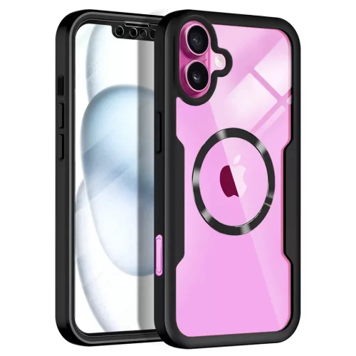 Techsuit - ColorVerse 360 MagSafe Sorozat + Képernyővédő - iPhone 16 Plus - Fekete tok
