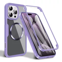   Techsuit - ColorVerse 360 MagSafe Sorozat + Kijelzővédő - iPhone 16 Pro - Lila tok