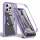 Techsuit - ColorVerse 360 MagSafe Sorozat + Kijelzővédő - iPhone 16 Pro - Lila tok