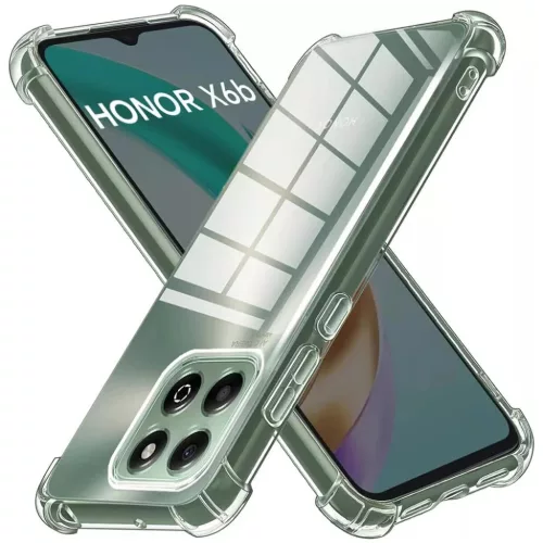 Techsuit - Ütésálló Átlátszó Szilikon - Honor X6b - Átlátszó tok