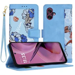 Techsuit - FlipCraft - Motorola Moto G55 - Élénk Kék tok