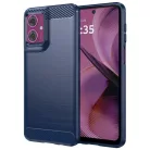 Techsuit - Szén-szilikon - Motorola Moto G55 - Kék tok