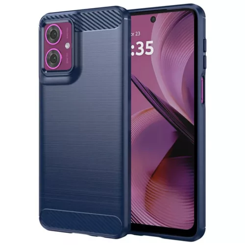 Techsuit - Szén-szilikon - Motorola Moto G55 - Kék tok